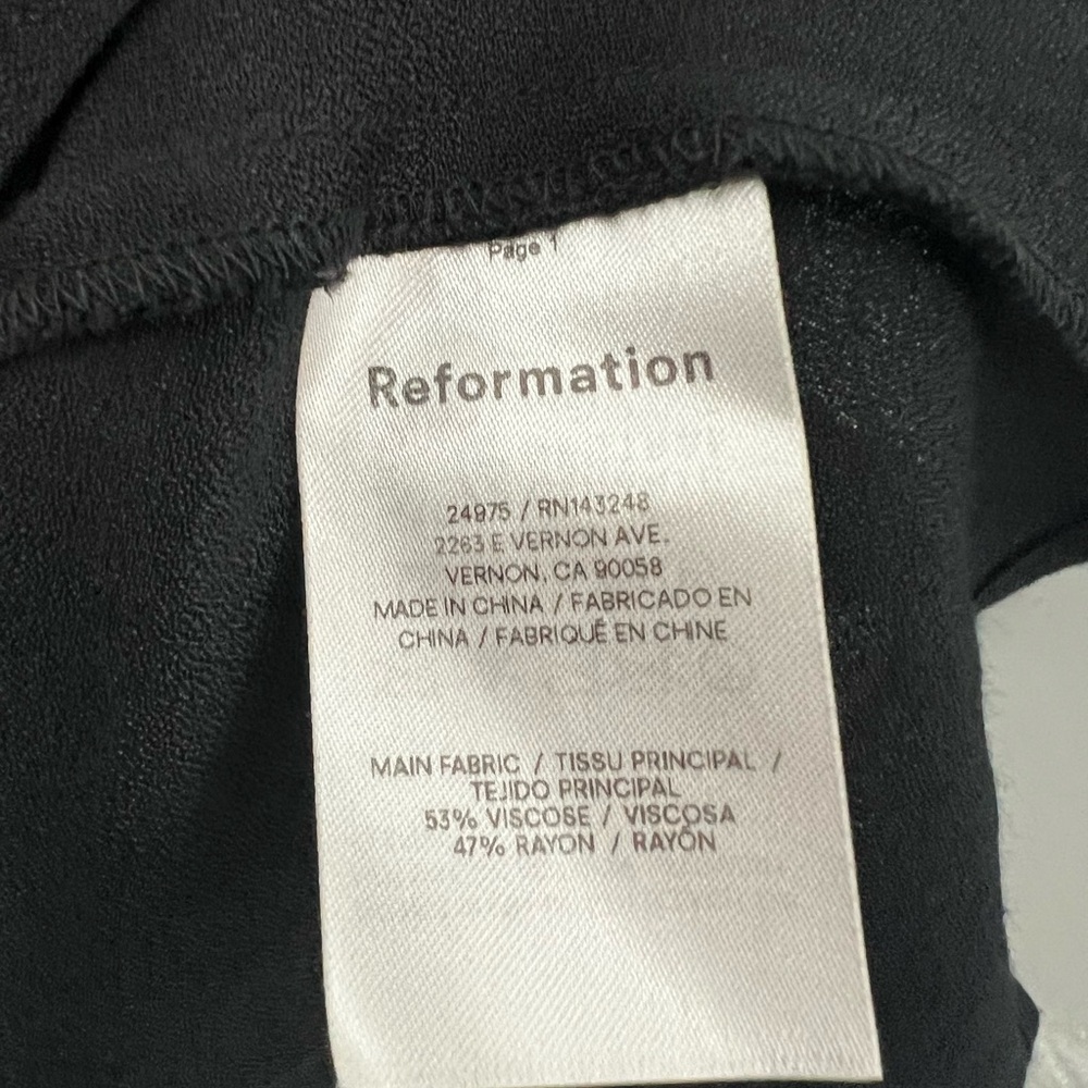 Reformation Mica black midi dress - Picture 8 of 9